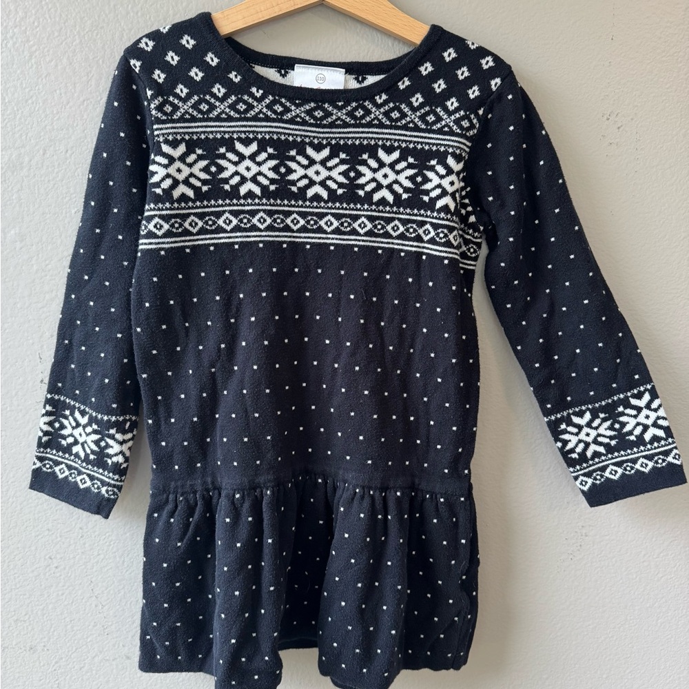 Hanna Andersson Black and White sweater Dress